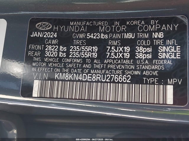 KM8KN4DE8RU276662 Hyundai 2024