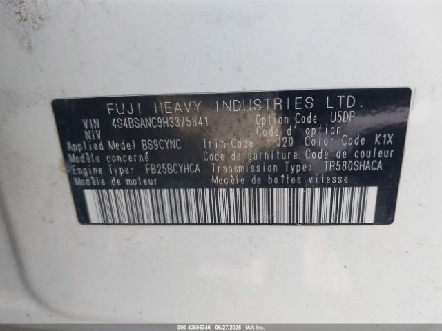 2017 SUBARU OUTBACK 4S4BSANC9H3375841 Photo 8