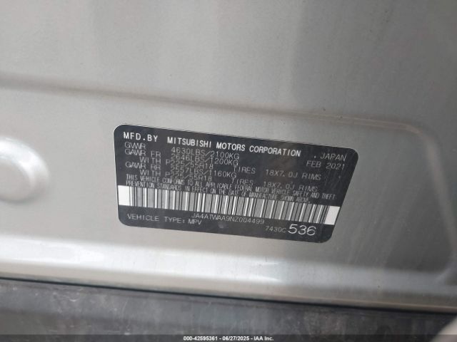 2022 MITSUBISHI ECLIPSE CROSS JA4ATWAA9NZ004499 Photo 8