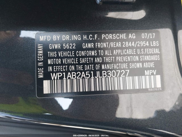 2018 PORSCHE MACAN WP1AB2A51JLB30727 Photo 8