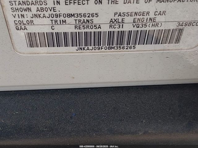 2008 INFINITI EX35 JNKAJ09F08M356265 Photo 8