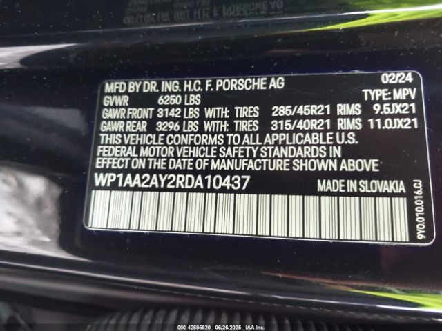 2024 PORSCHE CAYENNE WP1AA2AY2RDA10437 Photo 8