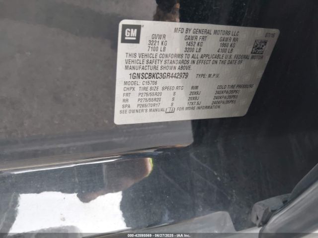2016 CHEVROLET TAHOE 1GNSCBKC3GR442979 Photo 8