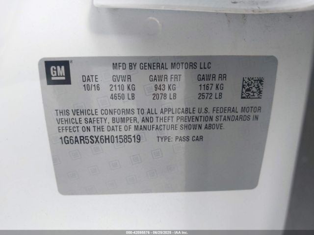 2017 CADILLAC CTS 1G6AR5SX6H0158519 Photo 8