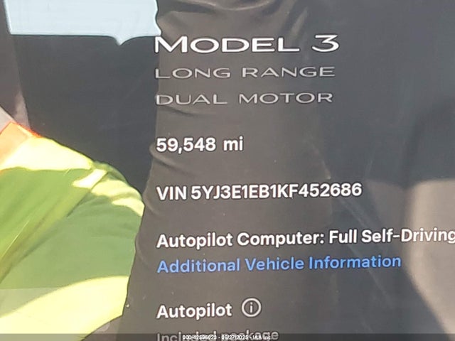 2019 TESLA MODEL 3 5YJ3E1EB1KF452686 Photo 6