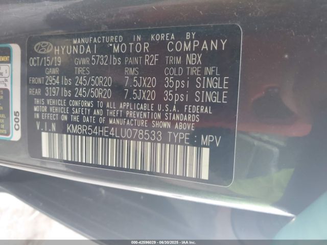 2020 HYUNDAI PALISADE KM8R54HE4LU078533 Photo 8