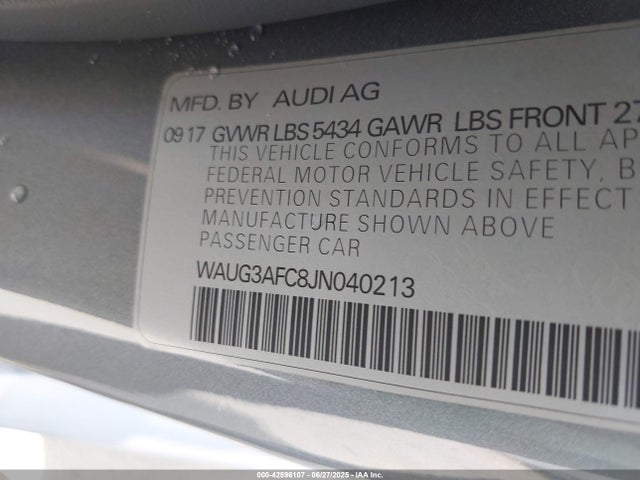 2018 AUDI A6 WAUG3AFC8JN040213 Photo 8