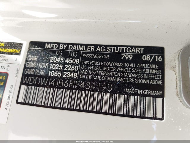 WDDWJ4JB6HF434193 Mercedes-Benz m274
