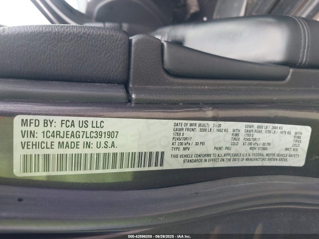 1C4RJEAG7LC391907 Jeep Grand Cherokee
