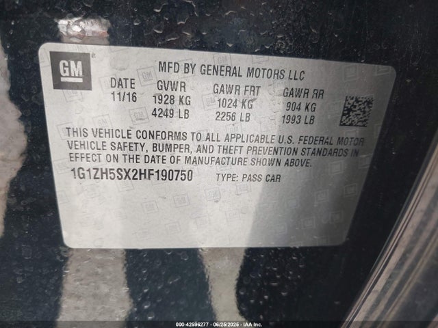 2017 CHEVROLET MALIBU 1G1ZH5SX2HF190750 Photo 8