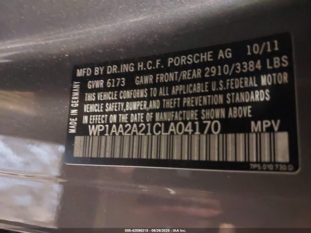 2012 PORSCHE CAYENNE WP1AA2A21CLA04170 Photo 8