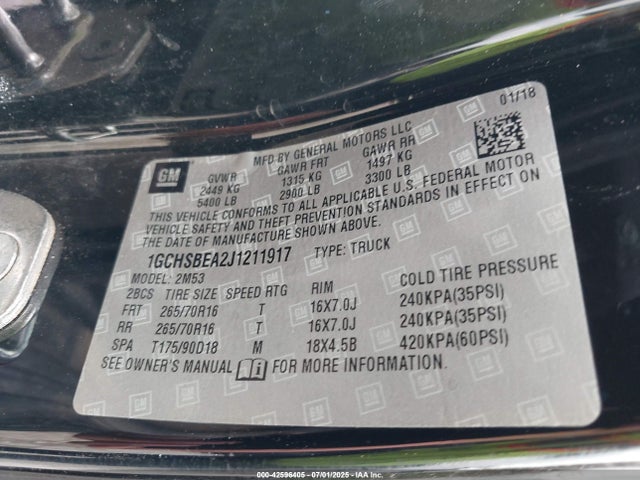 Chevrolet lcv - spark ignited direct injection, variable valve timing, dcvcp, e85 max, e0-e100, alum 2018 1GCHSBEA2J1211917 Image 9