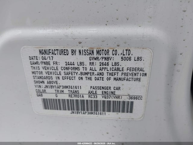 Infiniti 2017 2017 JN1BY1AP3HM741611 Image 9