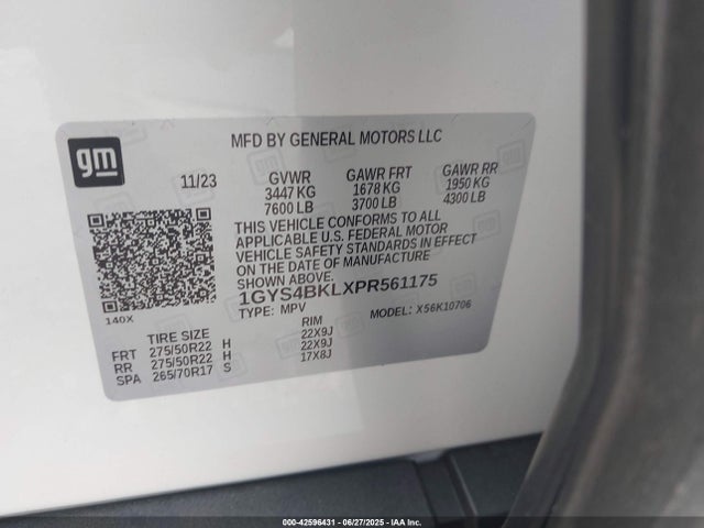 2023 CADILLAC ESCALADE 1GYS4BKLXPR561175 Photo 8