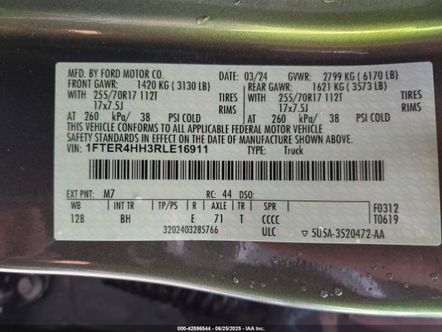 2024 FORD RANGER 1FTER4HH3RLE16911 Photo 8