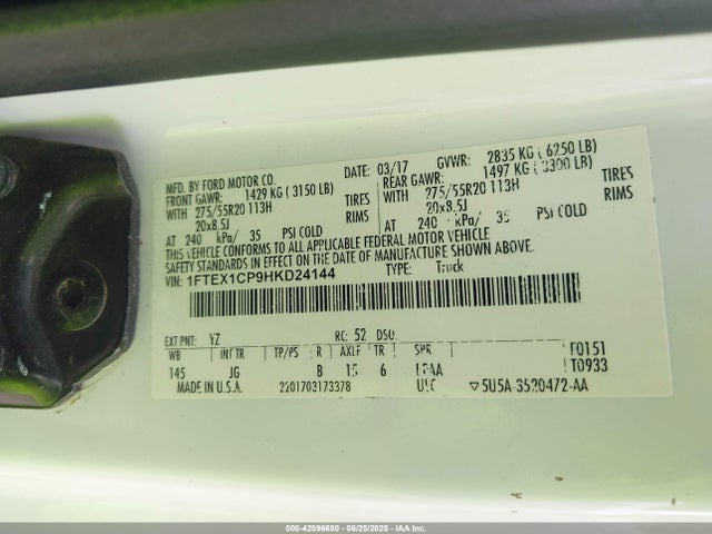 Ford 2.7l-4v 2017 1FTEX1CP9HKD24144 Image 9