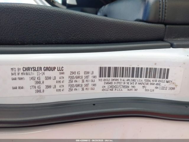 2015 DODGE DURANGO 1C4RDHDG1FC709304 Photo 8