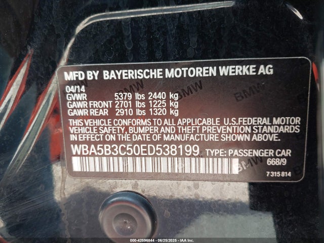 BMW 535i 2014 WBA5B3C50ED538199 Image 9