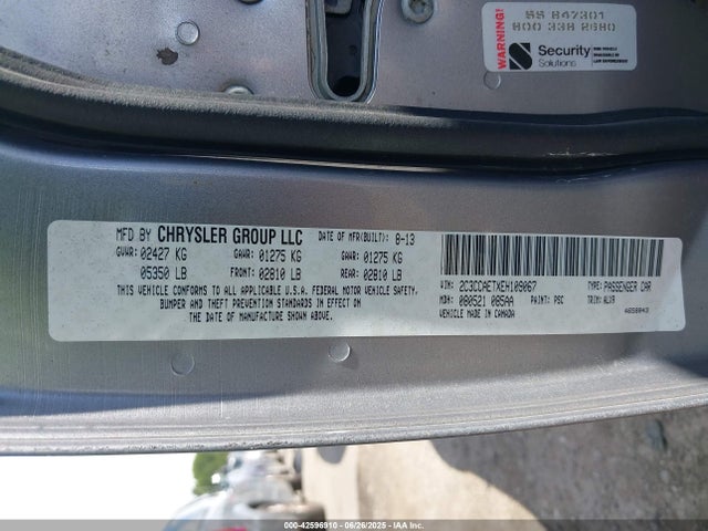 2C3CCAETXEH109067 Chrysler 2014
