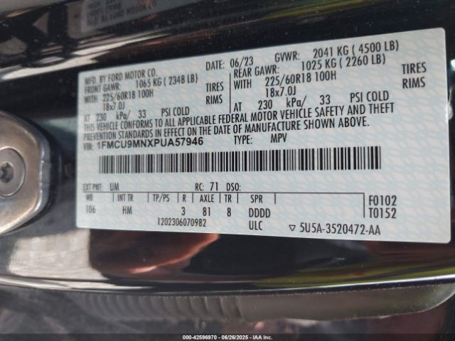 2023 FORD ESCAPE 1FMCU9MNXPUA57946 Photo 8
