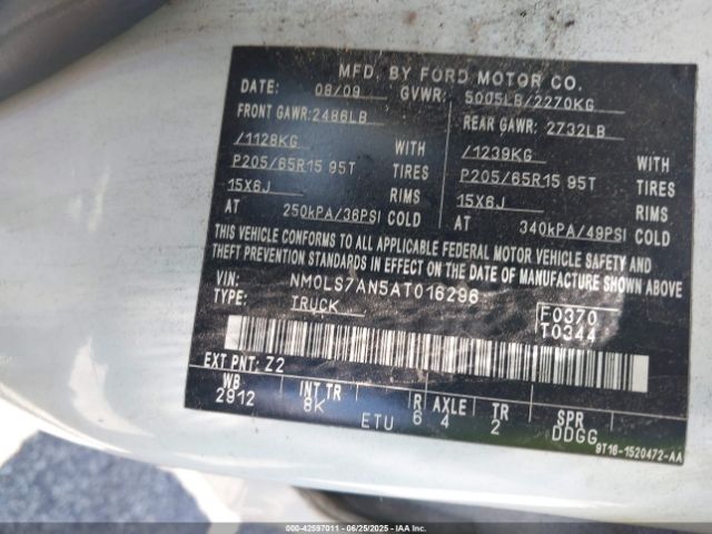 2010 FORD TRANSIT CONNECT NM0LS7AN5AT016296 Photo 8