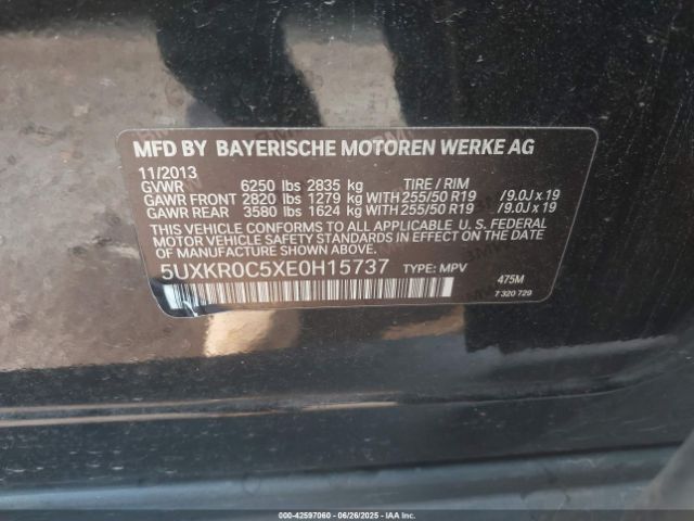 2014 BMW X5 5UXKR0C5XE0H15737 Photo 8
