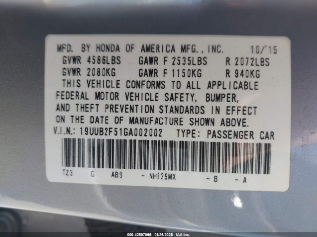 2016 ACURA TLX 19UUB2F51GA002002 Photo 8