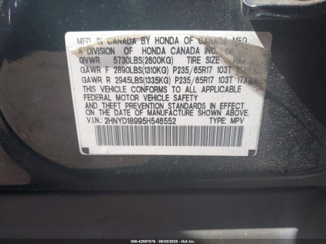 2005 ACURA MDX 2HNYD18995H546552 Photo 8