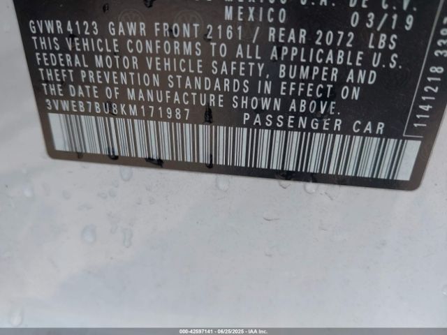 2019 VOLKSWAGEN JETTA 3VWEB7BU8KM171987 Photo 8