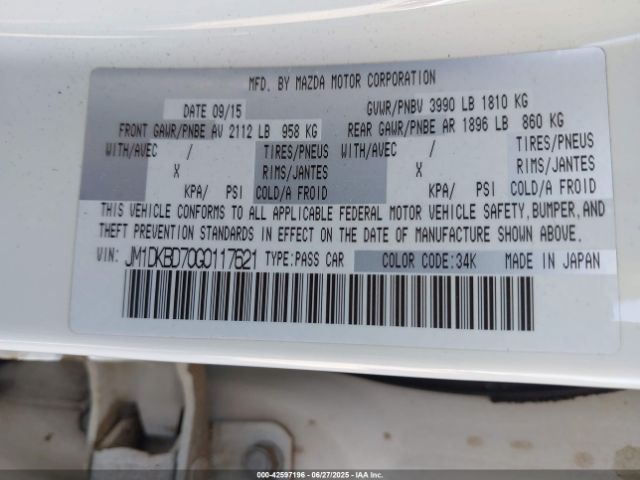 2016 MAZDA CX-3 JM1DKBD70G0117621 Photo 8