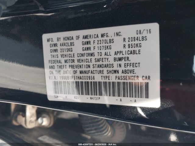 2017 ACURA TLX 19UUB1F51HA000956 Photo 8