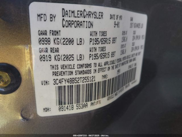 2002 CHRYSLER PT CRUISER 3C4FY48B52T255121 Photo 8