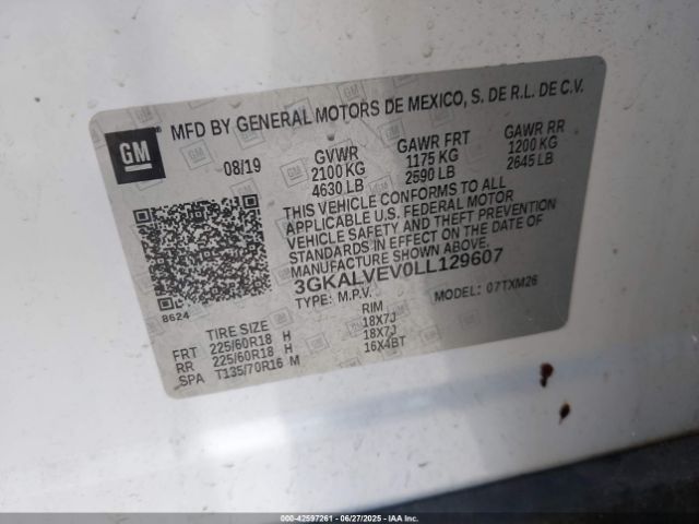 2020 GMC TERRAIN 3GKALVEV0LL129607 Photo 8