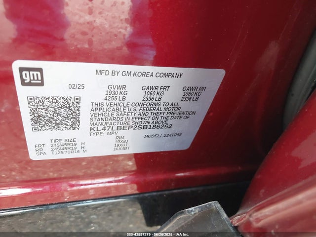 Buick lbp 2025 KL47LBEP2SB186262 Image 9