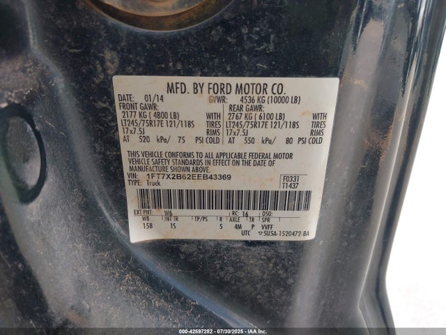 Ford 2014 2014 1FT7X2B62EEB43369 Image 9