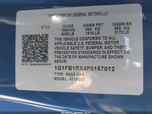 2023 CHEVROLET CAMARO 1G1FB1RX4P0157012 Photo 8