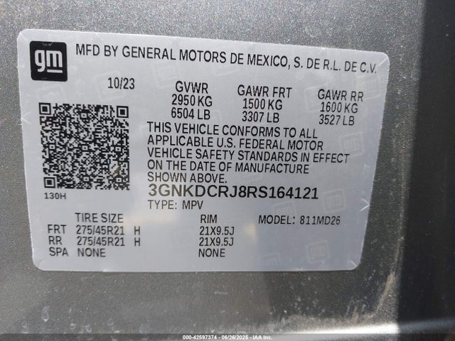 Chevrolet x0c+ec5 2024 3GNKDCRJ8RS164121 Image 9