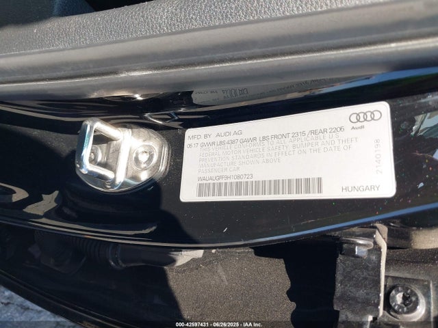 2017 AUDI A3 WAUAUGFF9H1080723 Photo 8
