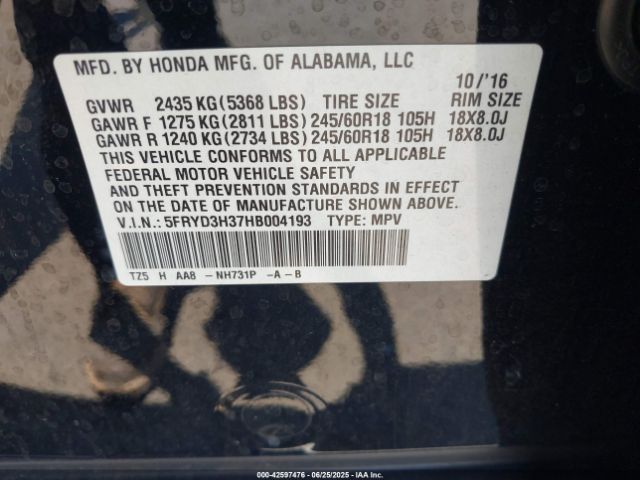 2017 ACURA MDX 5FRYD3H37HB004193 Photo 8