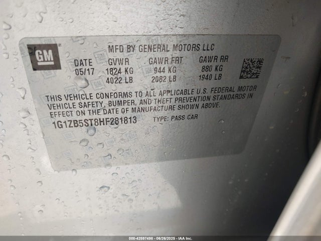 1G1ZB5ST8HF281813 Chevrolet lfv - di: direct injection, vvt: variable valve timing, gen 1