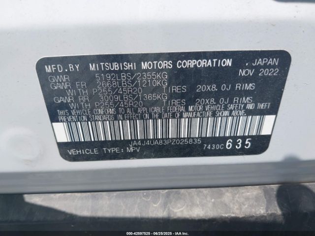2023 MITSUBISHI OUTLANDER JA4J4UA83PZ025835 Photo 8