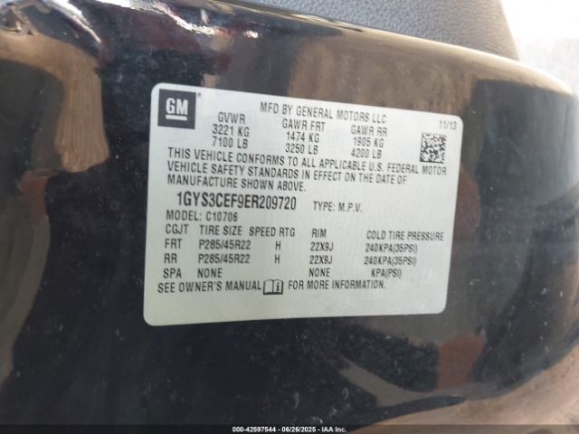 2014 CADILLAC ESCALADE 1GYS3CEF9ER209720 Photo 8