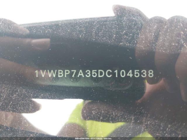 2013 VOLKSWAGEN PASSAT 1VWBP7A35DC104538 Photo 8