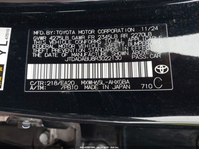 2024 TOYOTA PRIUS JTDADABU8R3022130 Photo 8