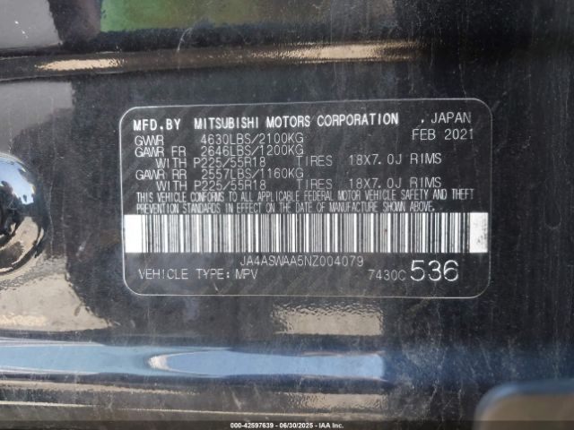 2022 MITSUBISHI ECLIPSE CROSS JA4ASWAA5NZ004079 Photo 8