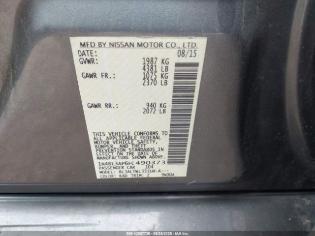 1N4BL3AP6FC490373 Nissan 2015