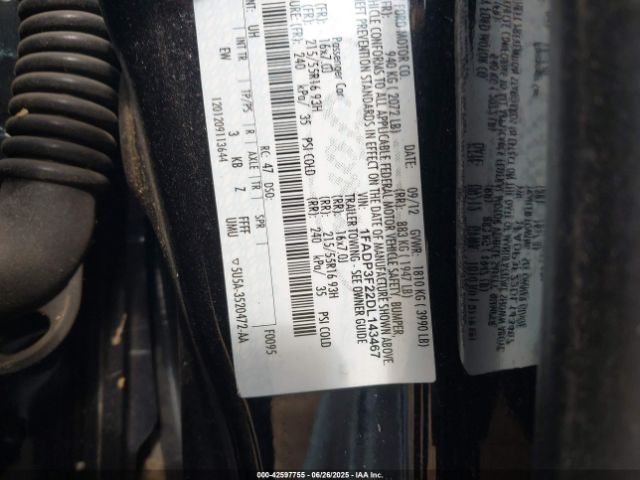 2013 FORD FOCUS 1FADP3F22DL143467 Photo 8