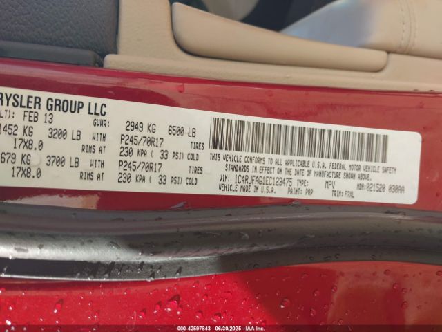 2014 JEEP GRAND CHEROKEE 1C4RJFAG1EC123475 Photo 8