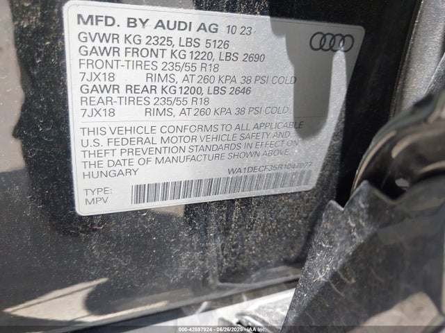2024 AUDI Q3 WA1DECF35R1047077 Photo 8