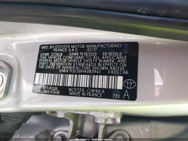 VNKKTUD30HA083941 Toyota 1nz-fe